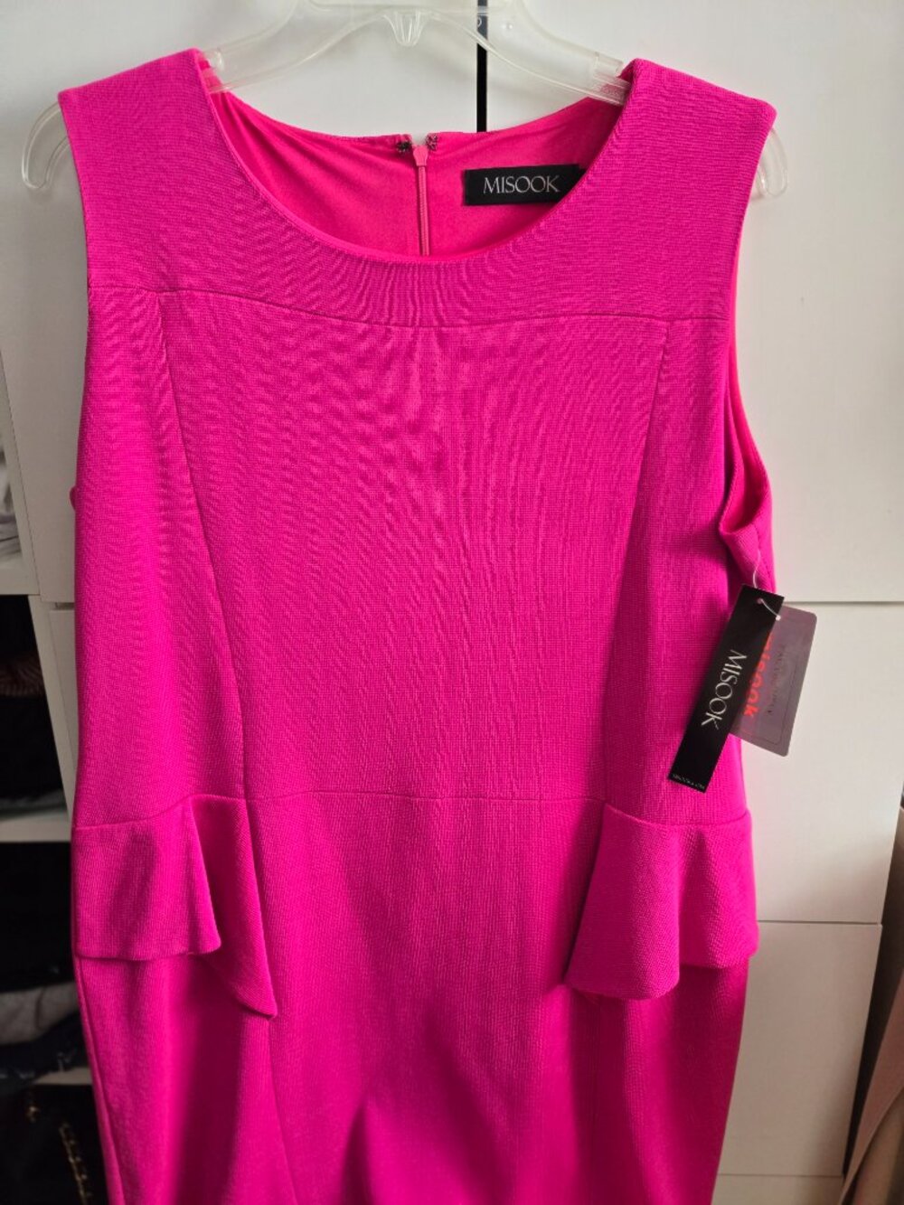 NWT Misook Womens Dress - XL Hot Pink